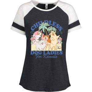 This Childless Dog Lady Is Voting Kamala Harris 2024 Enza Ladies Jersey Colorblock Tee