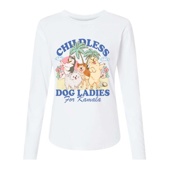 This Childless Dog Lady Is Voting Kamala Harris 2024 Womens Cotton Relaxed Long Sleeve T-Shirt