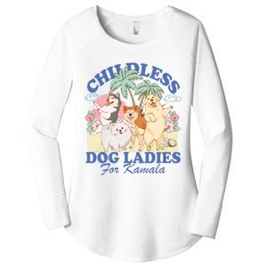 This Childless Dog Lady Is Voting Kamala Harris 2024 Women's Perfect Tri Tunic Long Sleeve Shirt