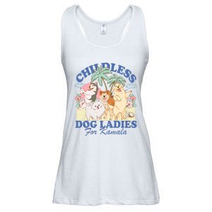 This Childless Dog Lady Is Voting Kamala Harris 2024 Ladies Essential Flowy Tank