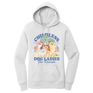 This Childless Dog Lady Is Voting Kamala Harris 2024 Women's Pullover Hoodie