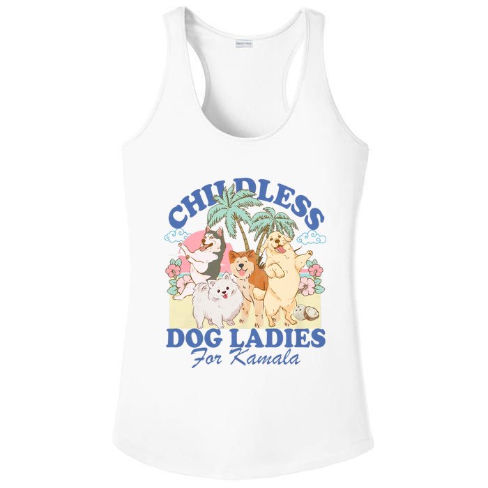 This Childless Dog Lady Is Voting Kamala Harris 2024 Ladies PosiCharge Competitor Racerback Tank