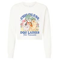 This Childless Dog Lady Is Voting Kamala Harris 2024 Cropped Pullover Crew