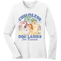 This Childless Dog Lady Is Voting Kamala Harris 2024 Ladies Long Sleeve Shirt