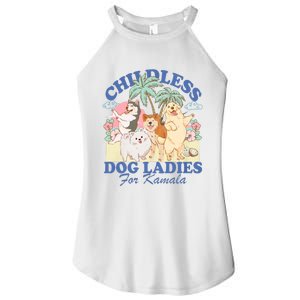 This Childless Dog Lady Is Voting Kamala Harris 2024 Women's Perfect Tri Rocker Tank