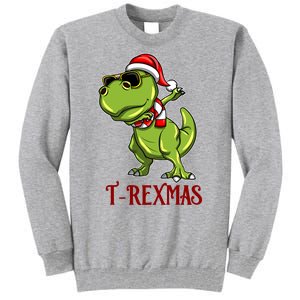 Trex Christmas Dino Tall Sweatshirt