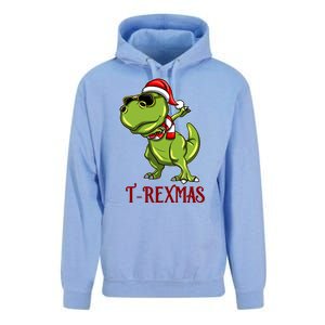 Trex Christmas Dino Unisex Surf Hoodie