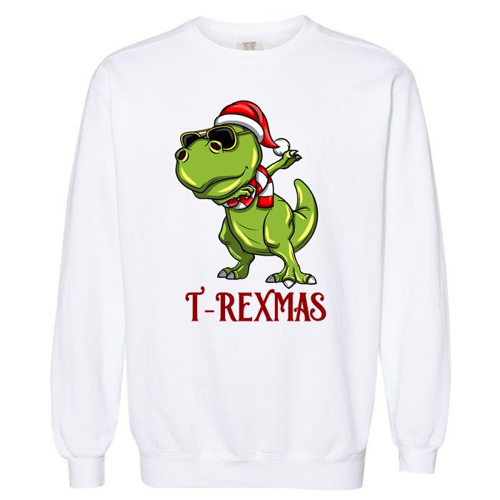 Trex Christmas Dino Garment-Dyed Sweatshirt