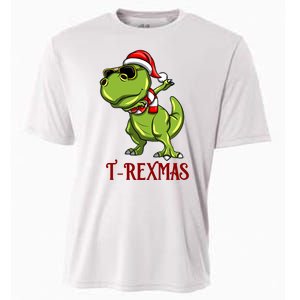 Trex Christmas Dino Cooling Performance Crew T-Shirt