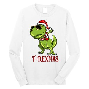 Trex Christmas Dino Long Sleeve Shirt