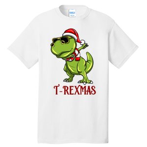 Trex Christmas Dino Tall T-Shirt