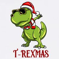 Trex Christmas Dino Adult Drive Performance Visor