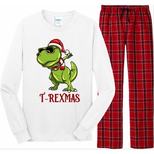 Trex Christmas Dino Long Sleeve Pajama Set