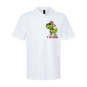 Trex Christmas Dino Softstyle Adult Sport Polo