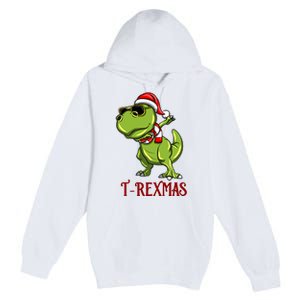 Trex Christmas Dino Premium Pullover Hoodie