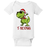 Trex Christmas Dino Baby Bodysuit