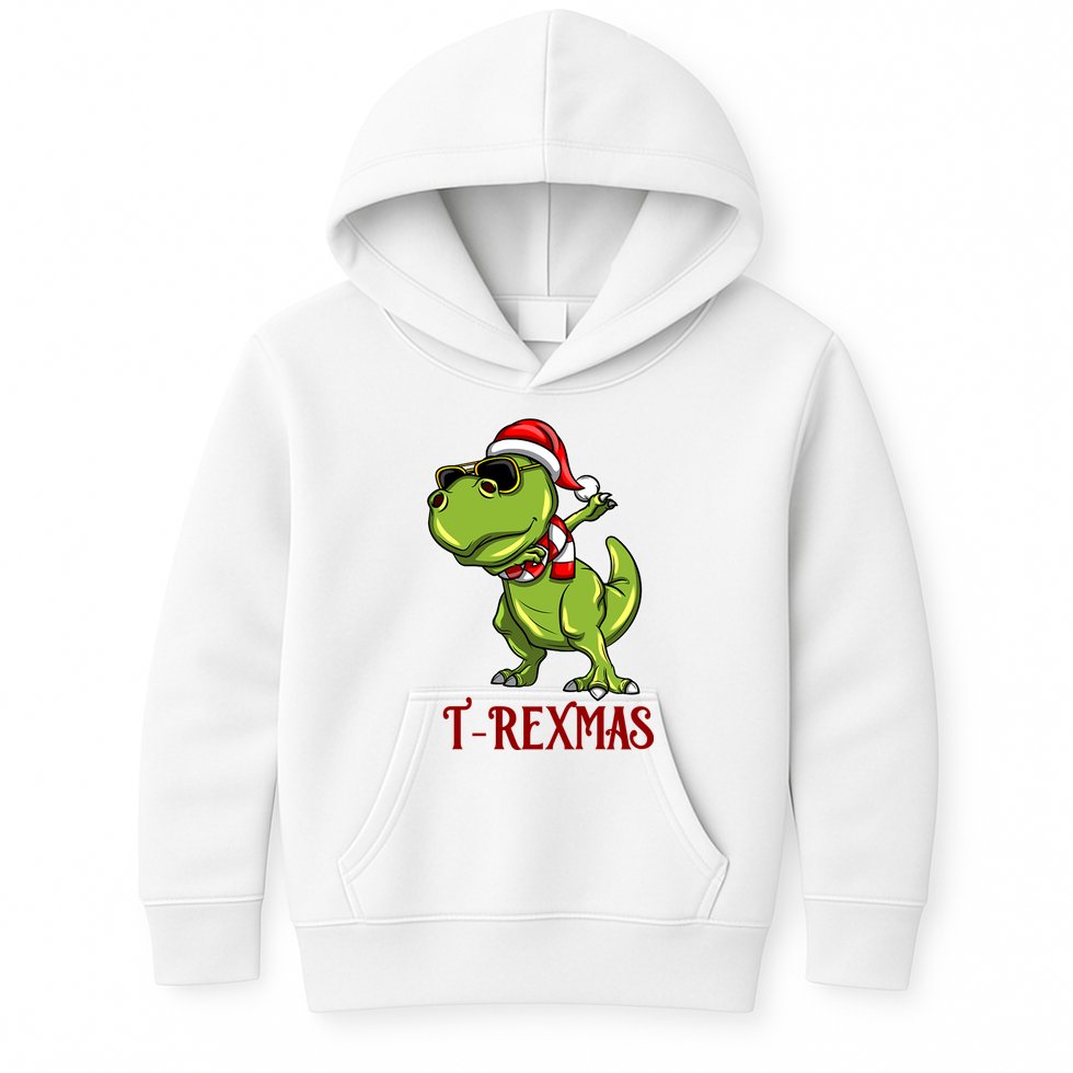 Trex Christmas Dino Kids Hoodie