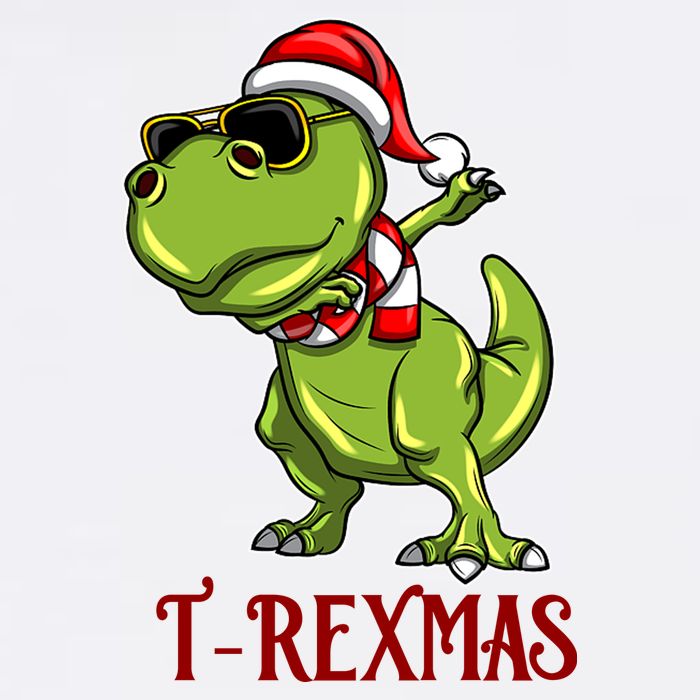 Trex Christmas Dino Wool Snapback Cap