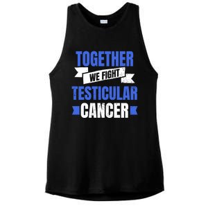 Testicular Cancer Design Together We Fight Gift Ladies PosiCharge Tri-Blend Wicking Tank