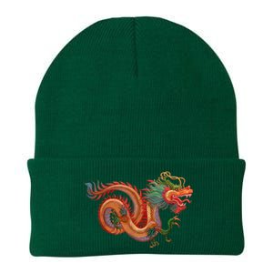 Traditional Chinese Dragon Art Knit Cap Winter Beanie