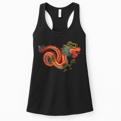 Traditional Chinese Dragon Art Womens Tank Top