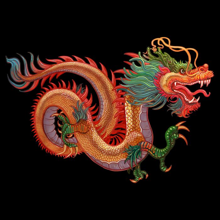 Traditional Chinese Dragon Art Toddler Long Sleeve Shirt