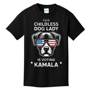 This Childless Dog Lady Is Voting Kamala Harris 2024 Kids T-Shirt