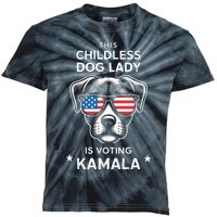 This Childless Dog Lady Is Voting Kamala Harris 2024 Kids Tie-Dye T-Shirt