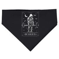 Tarot Card Deadlifts Skeleton Gym Spooky Season Halloween USA-Made Doggie Bandana