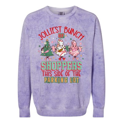 Trees Cake Debbie Friday Jolliest Bunch Of Shoppers Shopping Colorblast Crewneck Sweatshirt