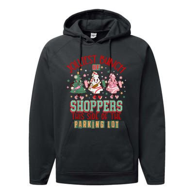 Trees Cake Debbie Friday Jolliest Bunch Of Shoppers Shopping Performance Fleece Hoodie