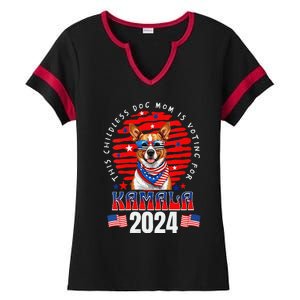 This Childless Dog Mom Is Voting For Kamala Harris 2024 Ladies Halftime Notch Neck Tee