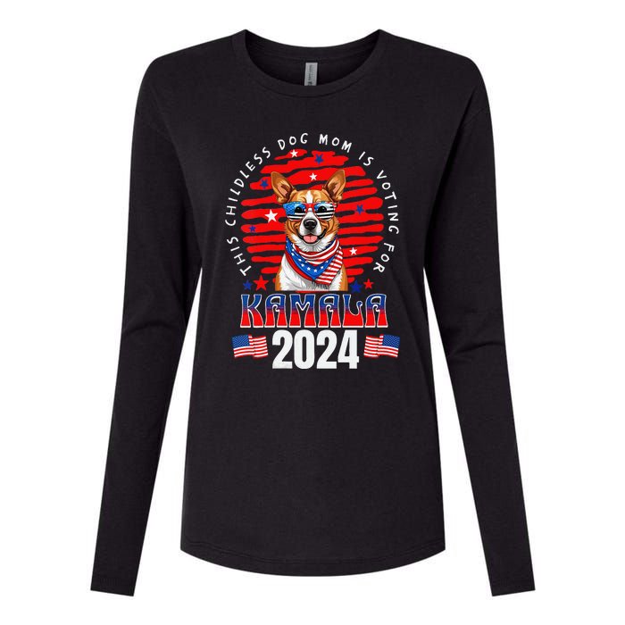 This Childless Dog Mom Is Voting For Kamala Harris 2024 Womens Cotton Relaxed Long Sleeve T-Shirt