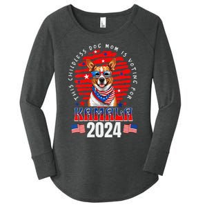 This Childless Dog Mom Is Voting For Kamala Harris 2024 Women's Perfect Tri Tunic Long Sleeve Shirt