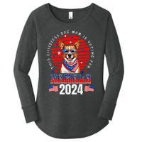 This Childless Dog Mom Is Voting For Kamala Harris 2024 Women's Perfect Tri Tunic Long Sleeve Shirt