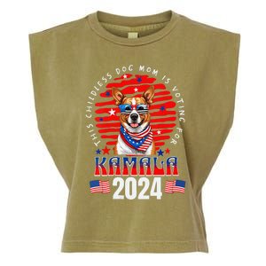 This Childless Dog Mom Is Voting For Kamala Harris 2024 Garment-Dyed Women's Muscle Tee