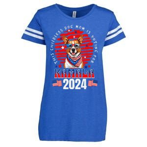 This Childless Dog Mom Is Voting For Kamala Harris 2024 Enza Ladies Jersey Football T-Shirt