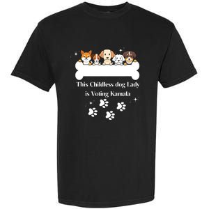 This Childless Dog Lady Is Voting Kamala Dog Lovers Funny Garment-Dyed Heavyweight T-Shirt