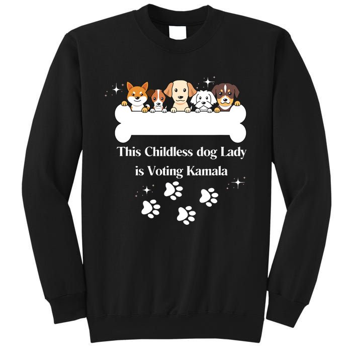 This Childless Dog Lady Is Voting Kamala Dog Lovers Funny Sweatshirt