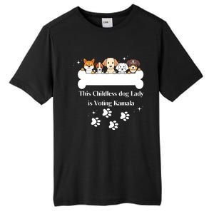 This Childless Dog Lady Is Voting Kamala Dog Lovers Funny Tall Fusion ChromaSoft Performance T-Shirt