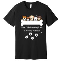 This Childless Dog Lady Is Voting Kamala Dog Lovers Funny Premium T-Shirt