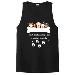 This Childless Dog Lady Is Voting Kamala Dog Lovers Funny PosiCharge Competitor Tank