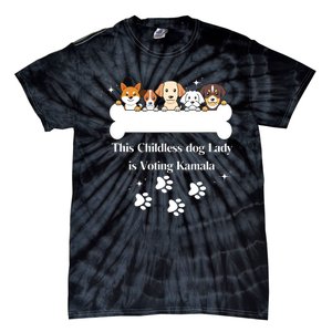 This Childless Dog Lady Is Voting Kamala Dog Lovers Funny Tie-Dye T-Shirt