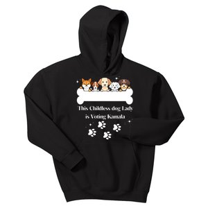 This Childless Dog Lady Is Voting Kamala Dog Lovers Funny Kids Hoodie