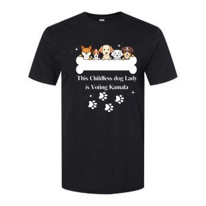 This Childless Dog Lady Is Voting Kamala Dog Lovers Funny Softstyle CVC T-Shirt