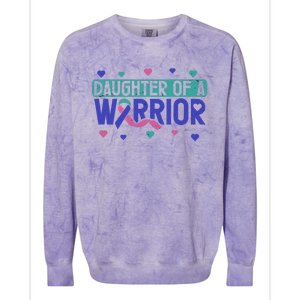 Thyroid Cancer Daughter Thyroid Disease Awareness Warrior Gift Colorblast Crewneck Sweatshirt