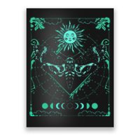 Tarot Card Death Moth Moon And Sun Gothic Poster