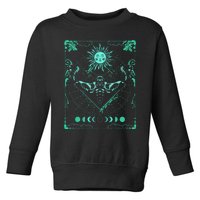 Tarot Card Death Moth Moon And Sun Gothic Toddler Sweatshirt