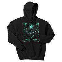 Tarot Card Death Moth Moon And Sun Gothic Kids Hoodie