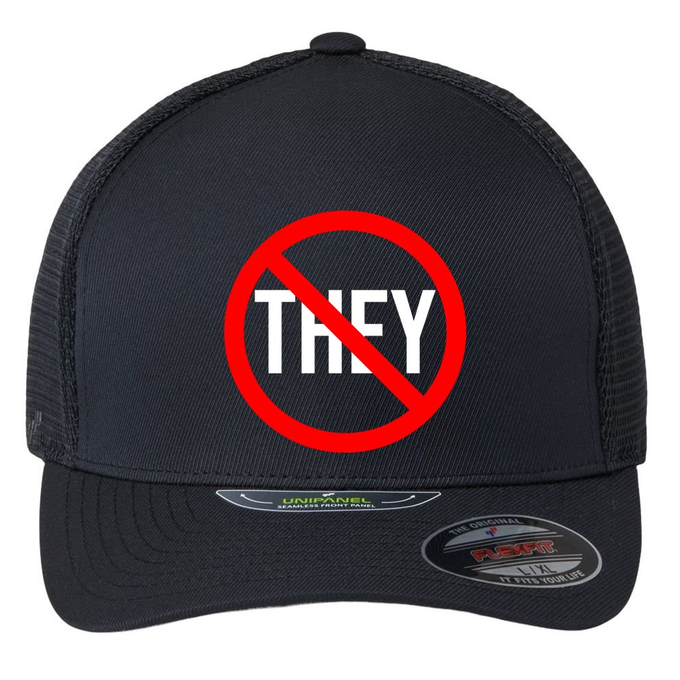 They Classic Dj Music Logo Flexfit Unipanel Trucker Cap